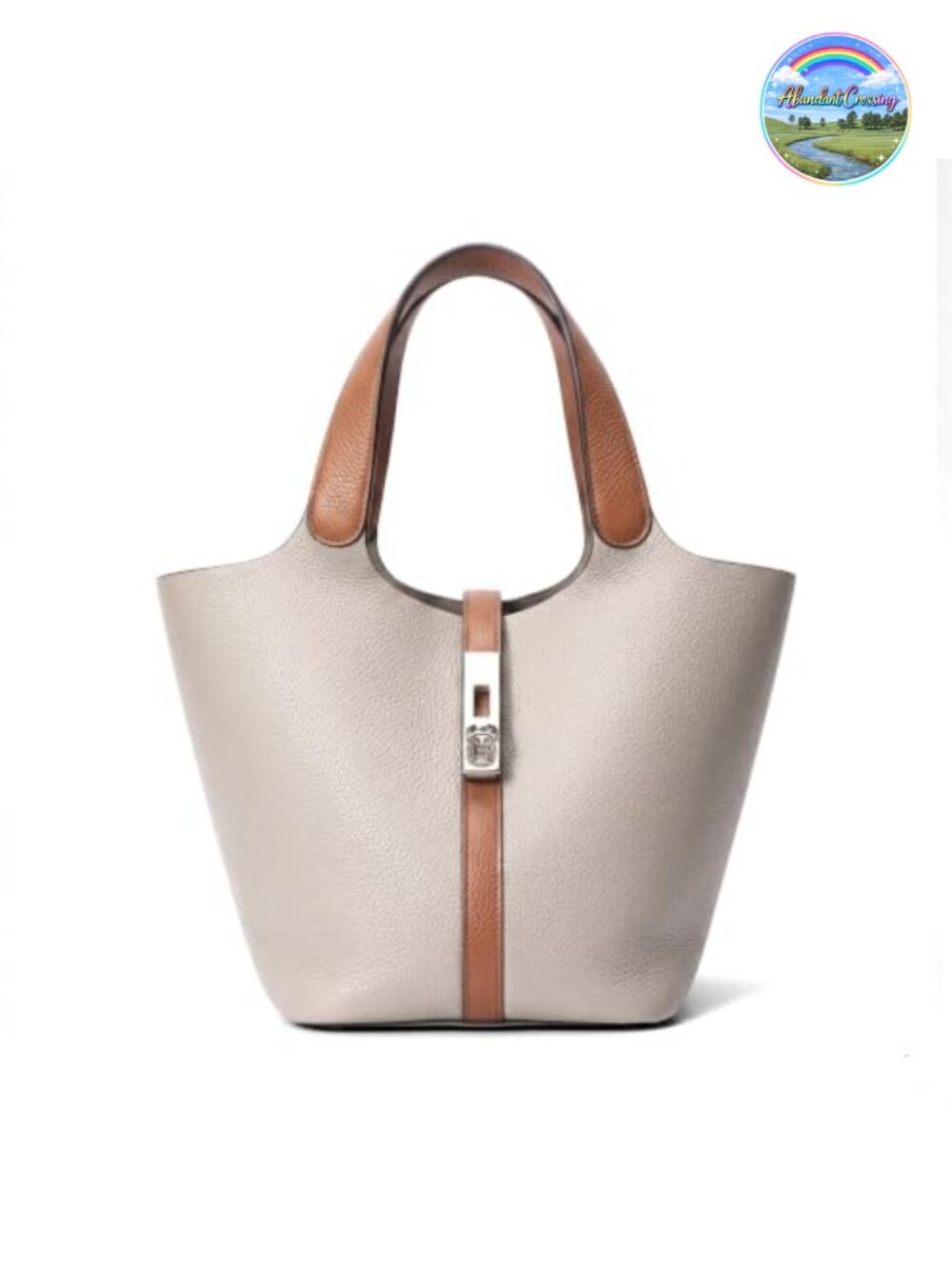 Vegan Leather Bucket Purse Top Handle Handbag Tote
